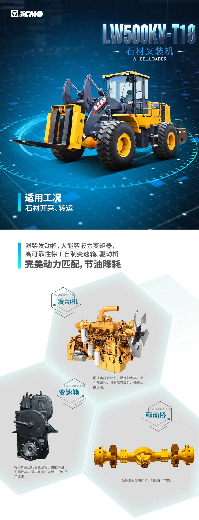 杏彩·电子（中国）官方网站LW500KV-T18石材叉装机